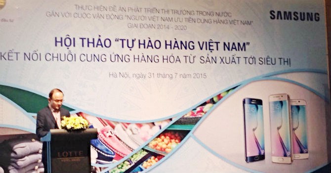 Ông Han Myoung Sup, Tổng giám đốc Tổ hợp Samsung Việt Nam cho biết Samsung muốn được gọi với tên doanh nghiệp quốc dân Việt Nam