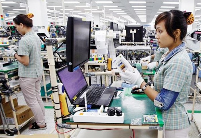 Công nhân làm việc tại nhà máy Samsung Thái Nguyên