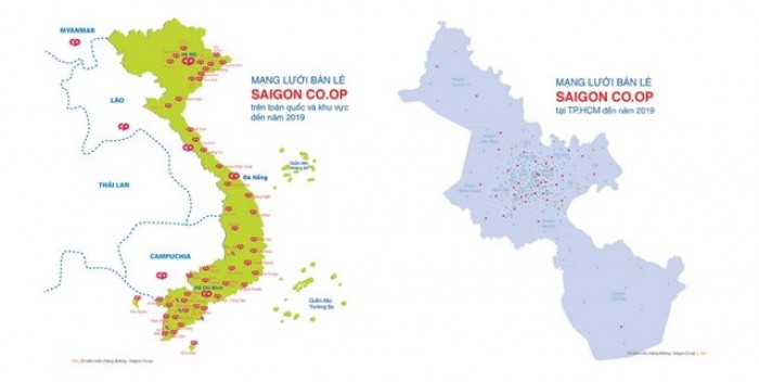 Mạng lưới bán lẻ dự kiến của Sài Gòn Co.op đến năm 2019
