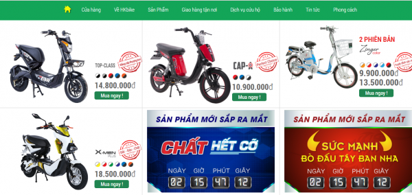 Hàng loạt mẫu xe đạp điện của HKbike được quảng cáo rầm rộ
