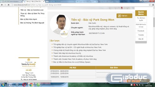 Theo thông tin từ Sở Y tế Hà Nội thì những bác sĩ này chưa được Sở Y tế chấp thuận cấp phép.