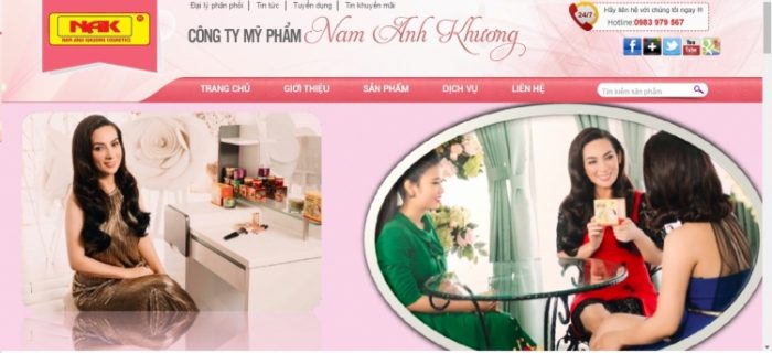 Trang thông tin của Công ty TNHH MTV TM Hóa mỹ phẩm Nam Anh Khương.
