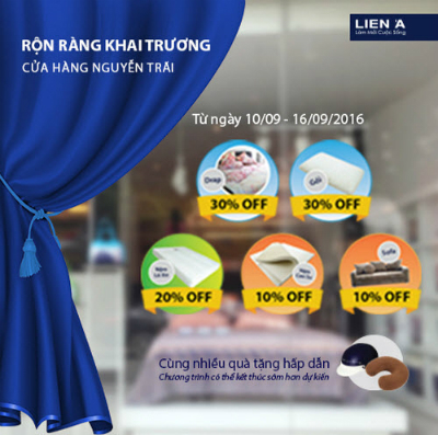 Ưu đãi giá cùng nhiều quà tặng giá trị mừng khai trương cửa hàng Nguyễn Trãi.