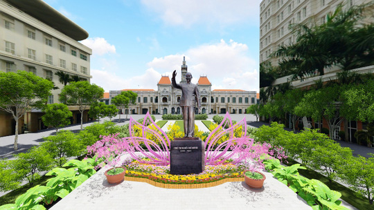 Phối cảnh khu vực Tượng đài Chủ tịch Hồ Chí Minh