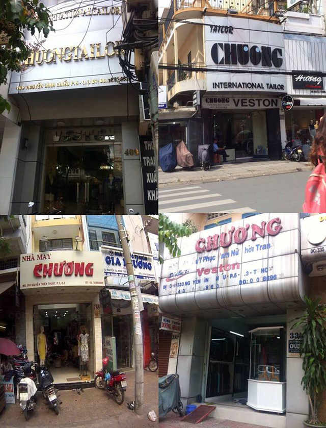 Các cửa hàng nhái Chương Tailor ngang nhiên kinh doanh, bán các mặt hàng chất lượng kém, nguồn gốc không rõ ràng.