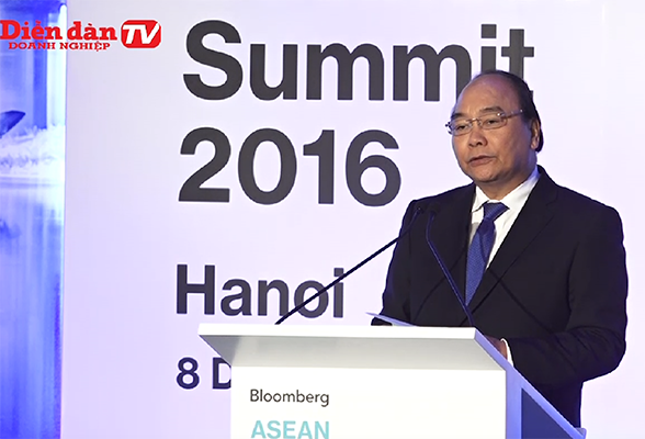 Thủ tướng Chính phủ Việt Nam phát biểu tại Hội nghị thượng đỉnh kinh doanh ASEAN Bloomberg 2016.
