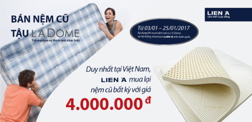 Khách hàng sẽ có cơ hội "dọn sạch" nhà cửa trước khi đón Tết với chương trình đổi nệm của Liên Á.
