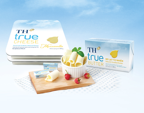 Sản phẩm bơ tự nhiên TH true Butter và phomat tự nhiên TH true Cheese vừa được giới thiệu ra thị trường.