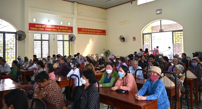 Đông đảo người dân xã Bình An (Đồng Nai) có mặt từ sớm để tham dự sự kiện. Ảnh: Vedan Việt Nam